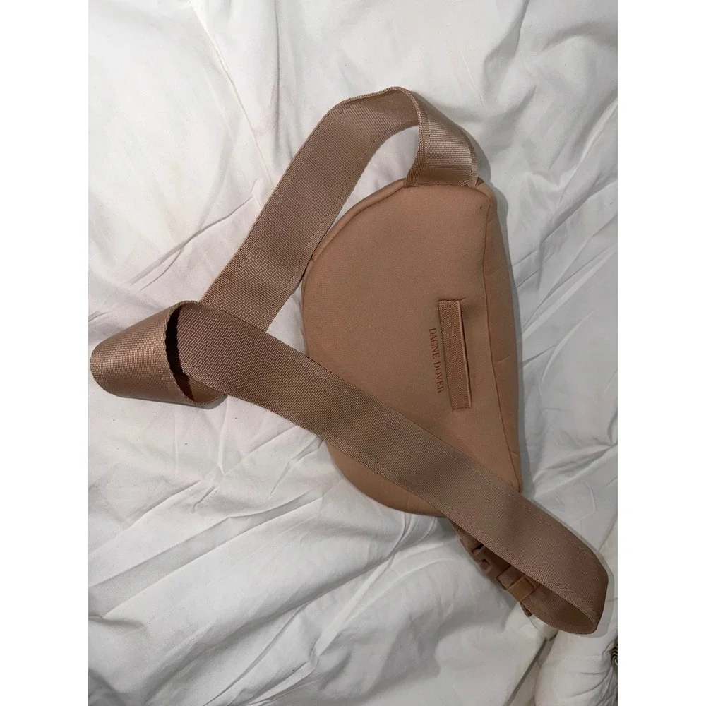Dagne Dover Ace Fanny Pack Neoprene Belt Bag Tan Nude Crossbody Sporty Travel